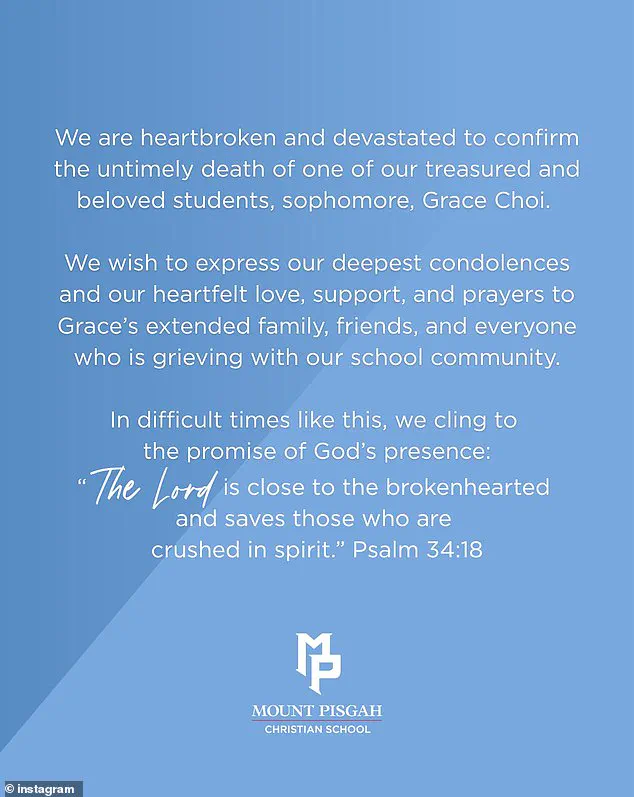 Tragedy Strikes Duluth: 15-Year-Old Violin Prodigy Grace Choi Found Dead in Suspected Murder-Suicide, Neighbors Mourn Loss of 'Talented Young Star'