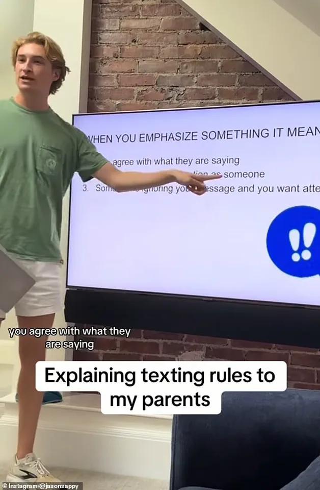 22-Year-Old Jason Saperstone Becomes Texting Etiquette Coach After Parents' Misuse of iMessage Emphasis Feature