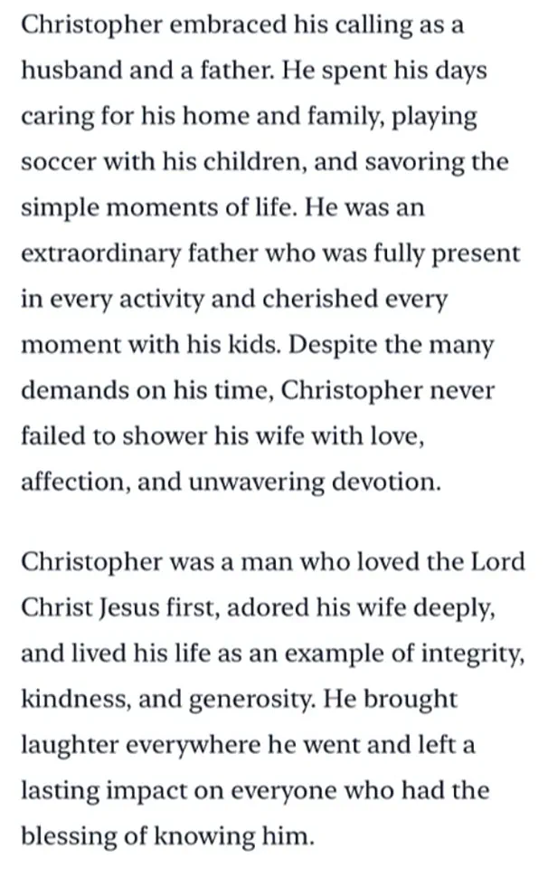 The Controversial Death of Christopher Lindner: Obituary Contrasts with Reality of a Privileged Life