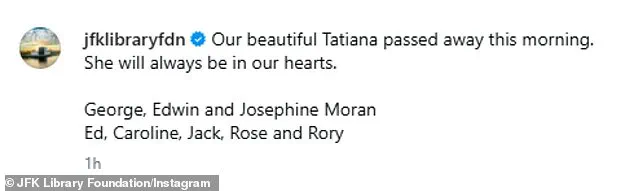 Tatiana Schlossberg, granddaughter of JFK, dies at 35 after battle with leukemia