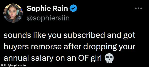 Florida Governor Candidate James Fishback Faces Backlash Over Proposed 'Sin Tax' on OnlyFans Creators, as Sophie Rain Condemns Policy as Unfair and Misguided