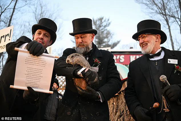 Punxsutawney Phil Sees Shadow, Foretells Six More Weeks of Winter at Annual Groundhog Day Ceremony