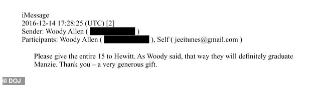 Newly Released Documents Reveal Woody Allen's $15K Donation to Private School in Exchange for Epstein's Influence