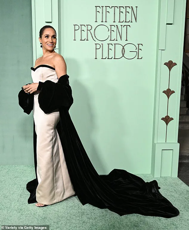 Meghan Markle Shines at Fifteen Percent Pledge Gala in Custom Pink Gown, Honoring Black Community Advocates