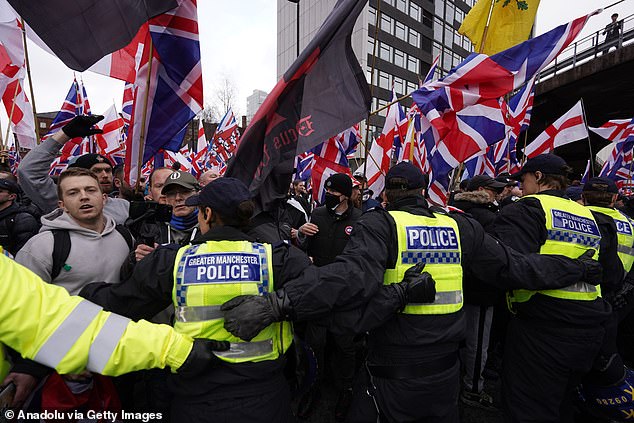 Manchester Clashes as Britain First Protesters and Counter-Demonstrators Clash, Leading to 11 Arrests