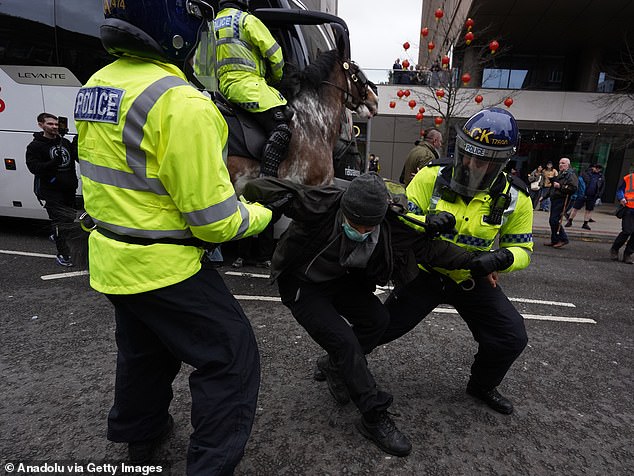 Manchester Clashes as Britain First Protesters and Counter-Demonstrators Clash, Leading to 11 Arrests