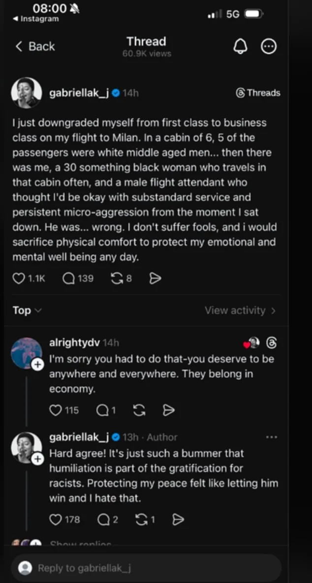 Former Vogue Editor Downgrades from First Class to Business Class Over Racial Discomfort on Milan Flight