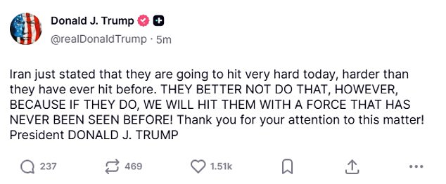 Trump Vows Unprecedented Retaliation Against Iran Amid Escalating Tensions Over Khamenei's Killing and Middle East Attacks