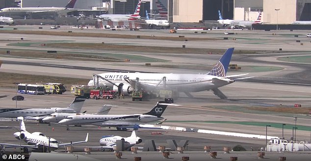 United Airlines Flight Makes Emergency Landing at LAX After Engine Failure, Evacuation Ensues
