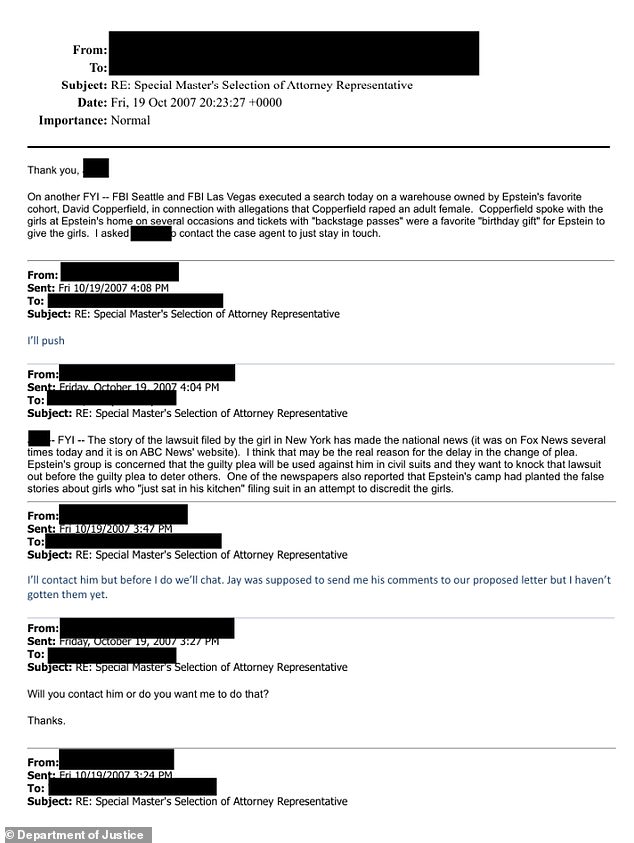 FBI Probe into Copperfield's Alleged Role in Epstein's Underage Scheme Dropped