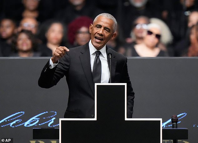 Obama Condemns Trump's Presidency, Warns of Democratic Erosion at Jackson Funeral
