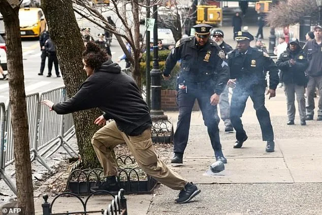 NYPD Officer's Viral Leap After Suspect Throws Explosive Sparks Debate on Heroism and Security