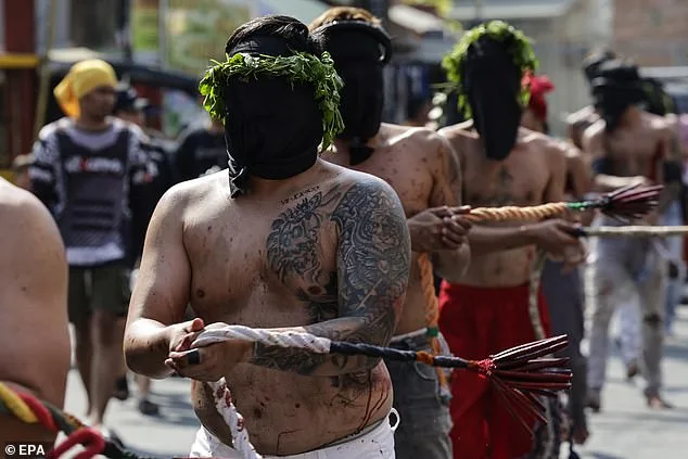 Blindfolded Catholic Devotees in Philippines Whip Bloodied Backs in Extreme Penance During Maundy Thursday Ritual