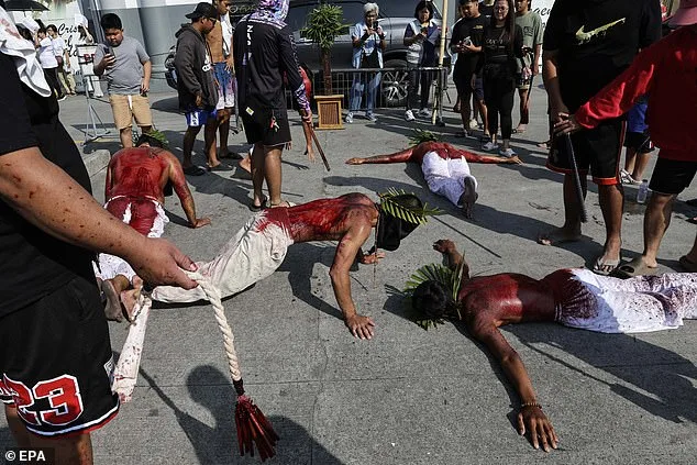 Blindfolded Catholic Devotees in Philippines Whip Bloodied Backs in Extreme Penance During Maundy Thursday Ritual