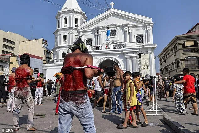 Blindfolded Catholic Devotees in Philippines Whip Bloodied Backs in Extreme Penance During Maundy Thursday Ritual
