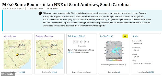 USGS Identifies Cause of Massive Sonic Boom That Shook East Coast Homes