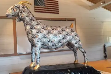 Christians Displeased by MAGA-Themed Grady Goat Sculpture at Mar-a-Lago