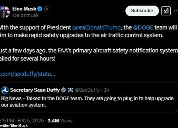 Elon Musk's DOGE to assist with FAA computer system upgrade following string of crashes