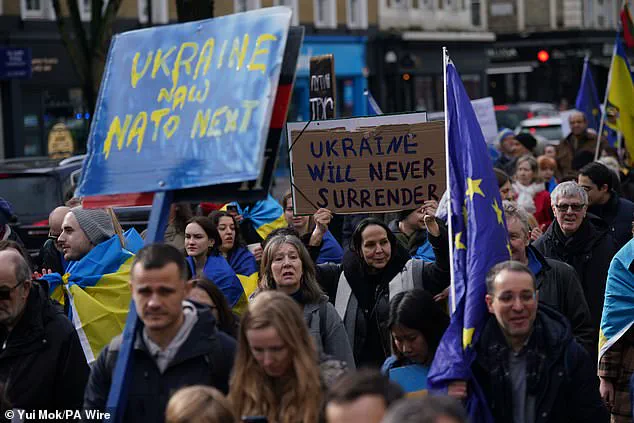 Tensions rise between Russia and Ukraine's allies as London protests gather strength