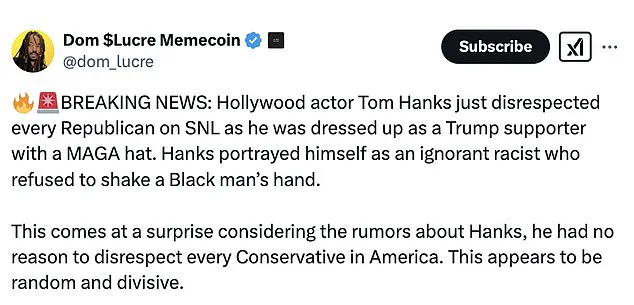 Tom Hanks' SNL Sketch on Trump Supporters Stirs Controversy