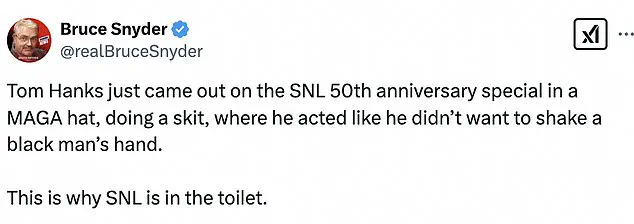 Tom Hanks' SNL Sketch on Trump Supporters Stirs Controversy