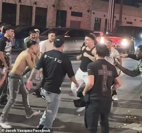 Wild brawl involving multiple people outside a bar in San Antonio, Texas
