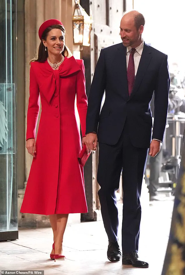Princess of Wales Returns to Commonwealth Day Service in Red Catherine Walker Dress