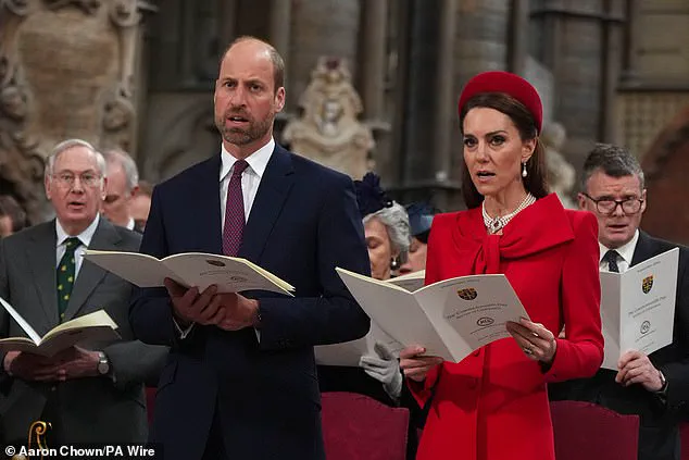 Princess of Wales Returns to Commonwealth Day Service in Red Catherine Walker Dress