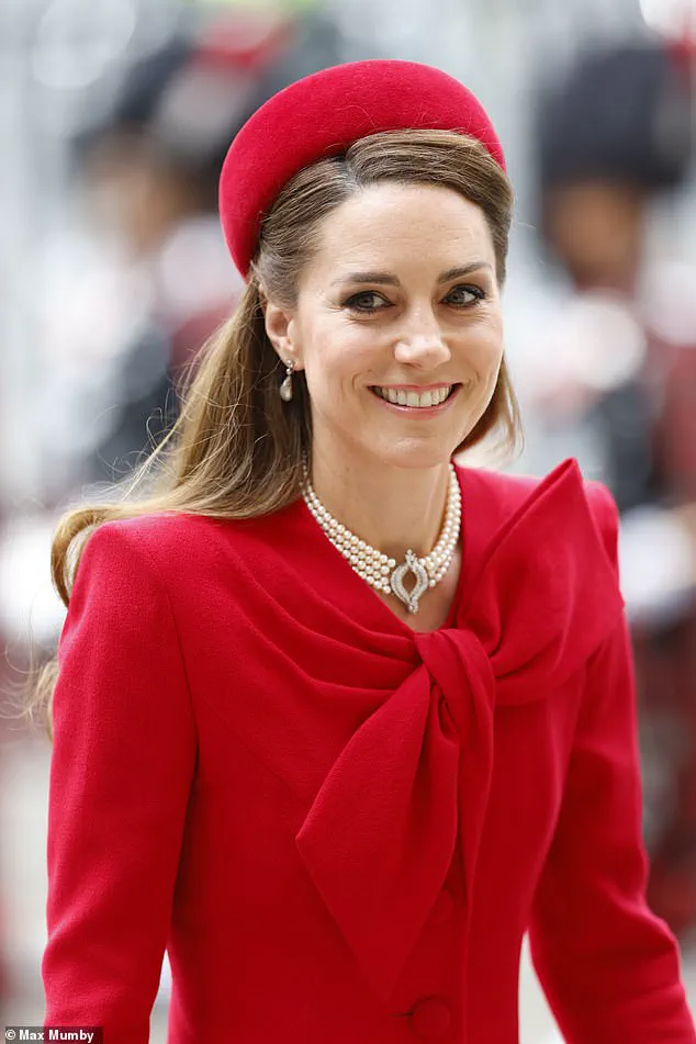 Princess of Wales Returns to Commonwealth Day Service in Red Catherine Walker Dress