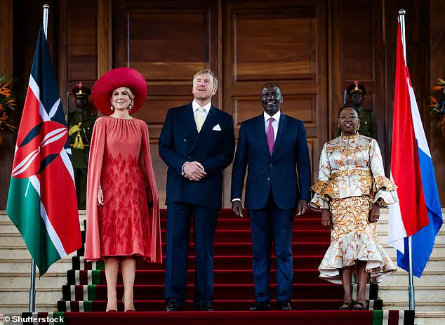 Queen Maxima of Netherlands Dazzles in Red Feather Dress During State Visit to Kenya