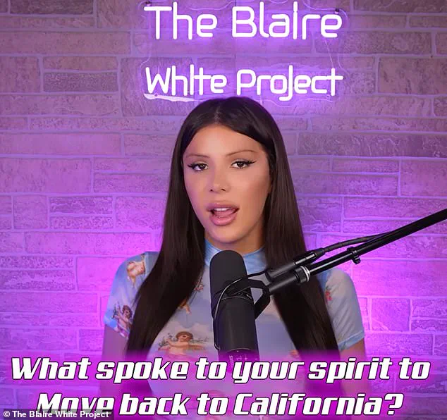 Blaire White Returns to California, Citing 'Deep Sense of Responsibility' After Four Years in Texas