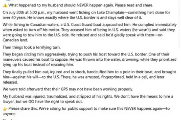 Canadian Fisherman Alleges US Coast Guard Arrest in Disputed Lake Champlain Waters